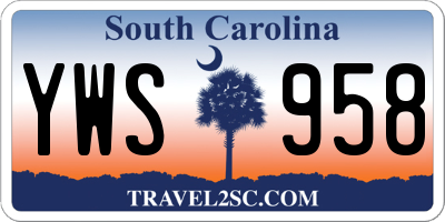 SC license plate YWS958