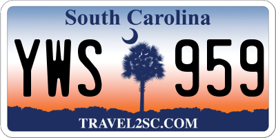 SC license plate YWS959