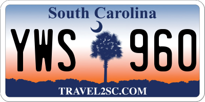 SC license plate YWS960