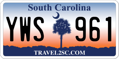 SC license plate YWS961