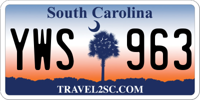 SC license plate YWS963