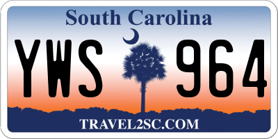 SC license plate YWS964