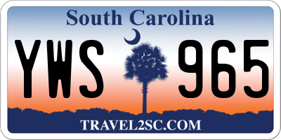 SC license plate YWS965