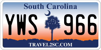 SC license plate YWS966
