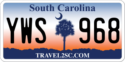 SC license plate YWS968