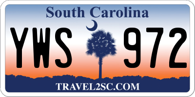 SC license plate YWS972