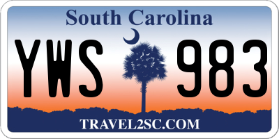 SC license plate YWS983