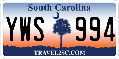 SC license plate YWS994