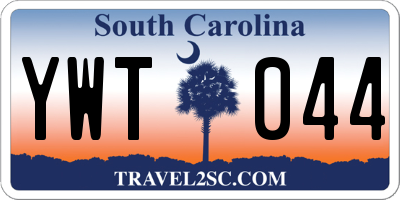SC license plate YWT044