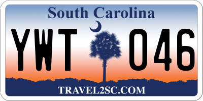 SC license plate YWT046