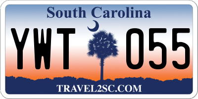 SC license plate YWT055