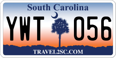 SC license plate YWT056