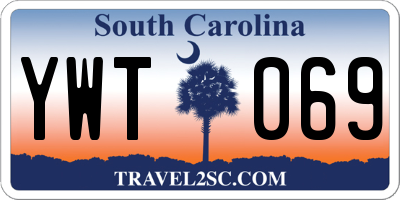 SC license plate YWT069