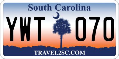 SC license plate YWT070