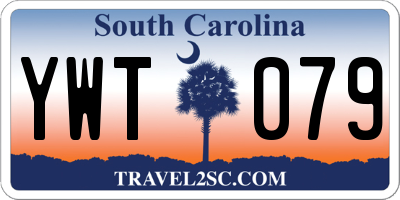 SC license plate YWT079