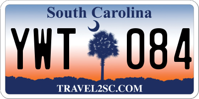 SC license plate YWT084