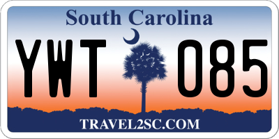 SC license plate YWT085