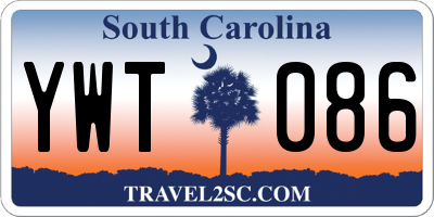 SC license plate YWT086