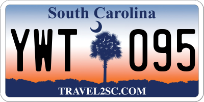 SC license plate YWT095