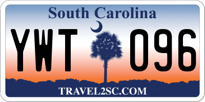 SC license plate YWT096