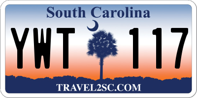 SC license plate YWT117