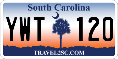 SC license plate YWT120