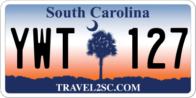 SC license plate YWT127