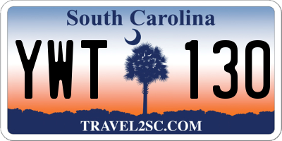 SC license plate YWT130