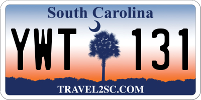 SC license plate YWT131