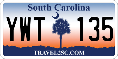 SC license plate YWT135