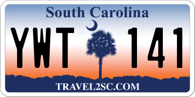 SC license plate YWT141
