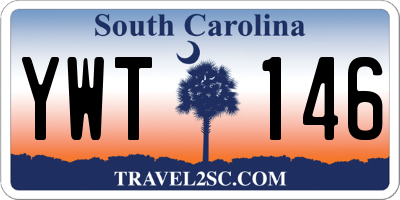 SC license plate YWT146