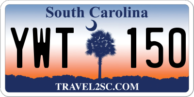 SC license plate YWT150