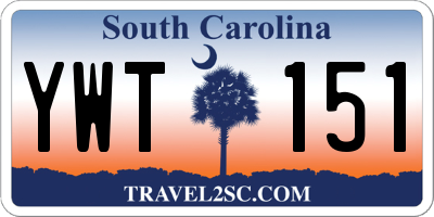 SC license plate YWT151