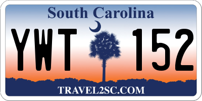 SC license plate YWT152