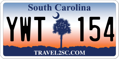 SC license plate YWT154