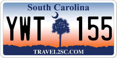 SC license plate YWT155