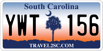 SC license plate YWT156