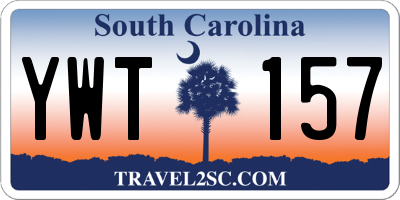 SC license plate YWT157