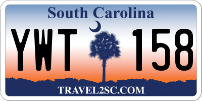 SC license plate YWT158