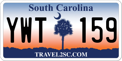 SC license plate YWT159