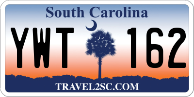 SC license plate YWT162