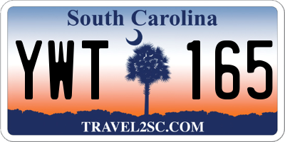 SC license plate YWT165