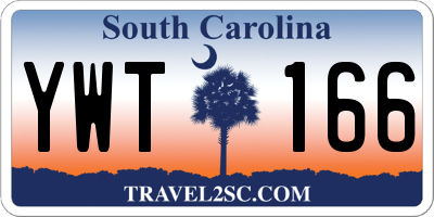 SC license plate YWT166