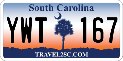 SC license plate YWT167