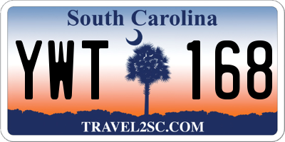SC license plate YWT168