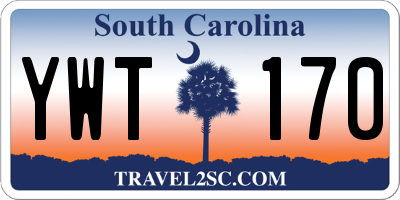 SC license plate YWT170
