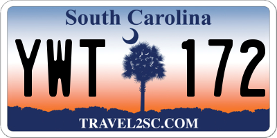 SC license plate YWT172