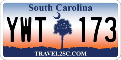 SC license plate YWT173