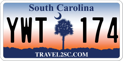 SC license plate YWT174